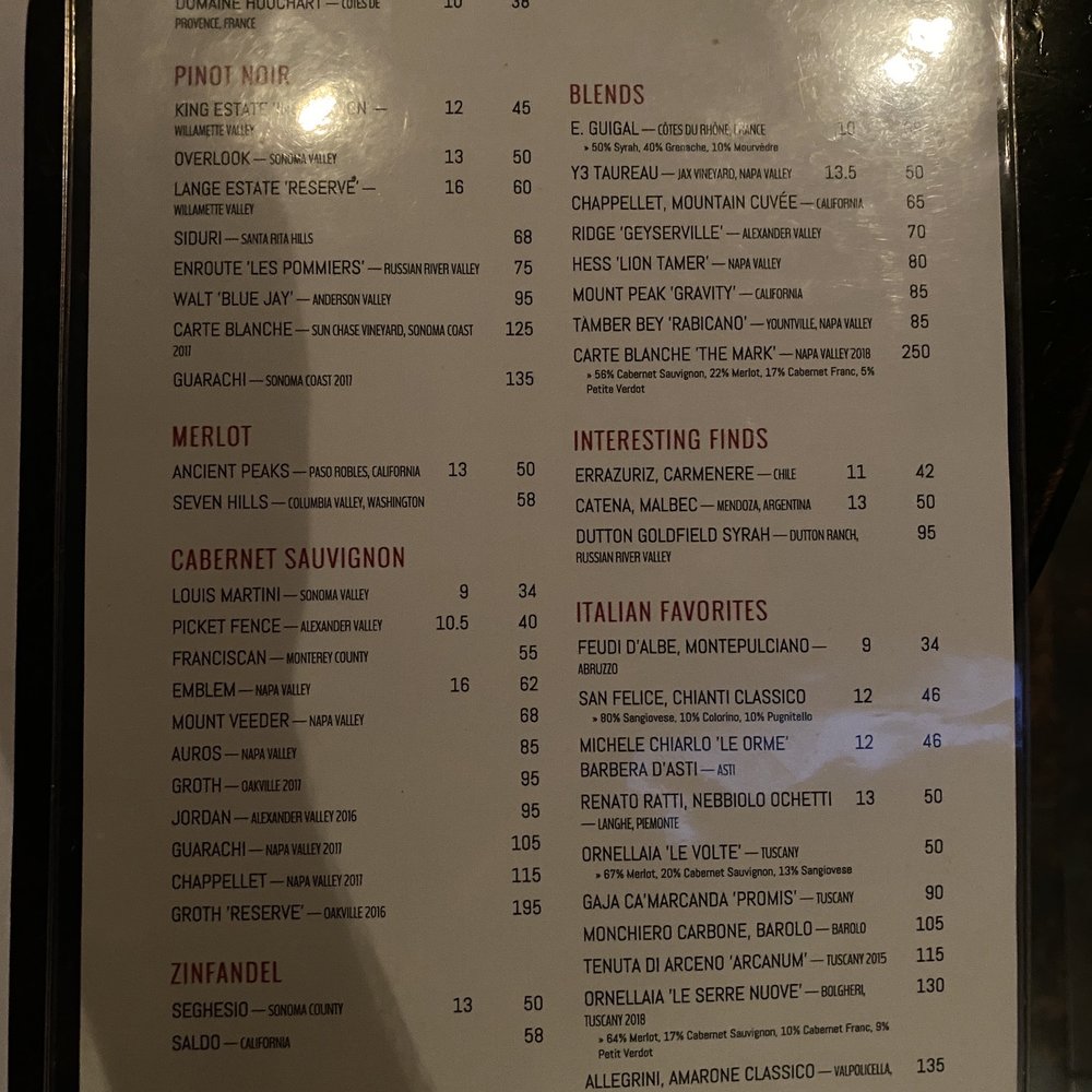 Pane Rustica - Drink menu (1/2) - Italian Near Me - Tampa, Florida Pane Rustica - Drink menu (1/2) - Italian Near Me - Tampa, Florida