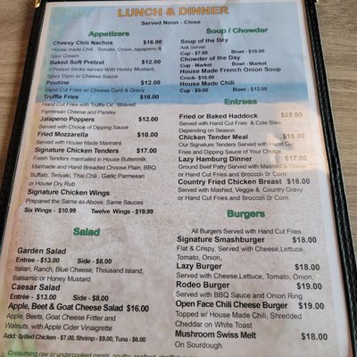 Menu photo 1 Lazy Days Restaurant Old Orchard Beach, ME Menu photo 1 Lazy Days Restaurant Old Orchard Beach, ME
