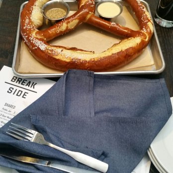 Breakside Brewery - Pretzel. Denim cloth napkins! - American Near Me - Portland, Oregon