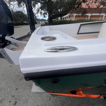 The Boat Guys - Upgrade to modern cleats. That stow flat. So no more caught cast nets plus cup holders - Boat Repair Near Me The Boat Guys - Upgrade to modern cleats. That stow flat. So no more caught cast nets plus cup holders - Boat Repair Near Me