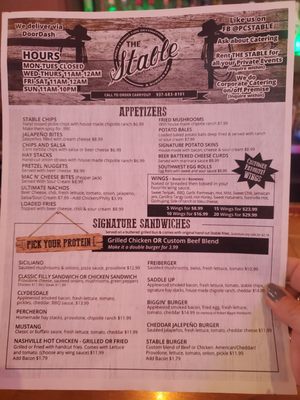Menu photo 3 The Stable Eaton, OH