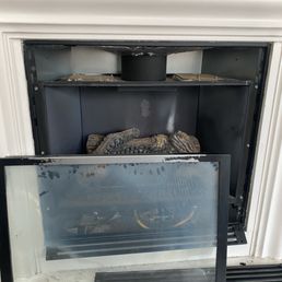 How he left the fireplace. Didn't even fix or clean it. How he left the fireplace. Didn't even fix or clean it.
