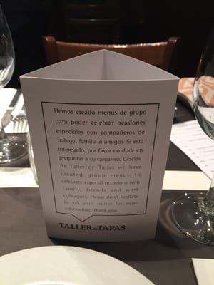 Menu photo 8 Taller de Tapas Barcelona, B