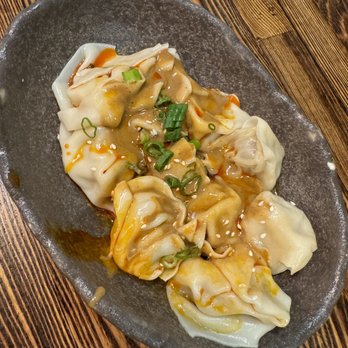 Dumpling Hours - Pork Wonton with Sesame Sauce Chili Oil - Dim Sum Near Me - Walnut Creek, California Dumpling Hours - Pork Wonton with Sesame Sauce Chili Oil - Dim Sum Near Me - Walnut Creek, California