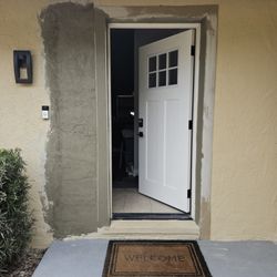 Callegari Wall Systems - Front door/ reshaped stucco work