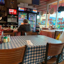  man sitting at a table