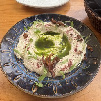 Oria - Goat cheese and artichoke spread - Mediterranean Near Me - Austin, Texas Oria - Goat cheese and artichoke spread - Mediterranean Near Me - Austin, Texas