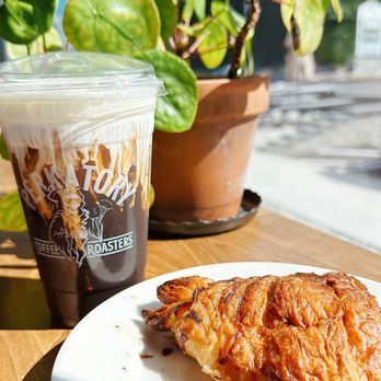 Perkatory Coffee Roasters - Pumpkin Pie Cold Brew and Ham & Cheese Croissant - Coffee & Tea Near Me - Southington, Connecticut