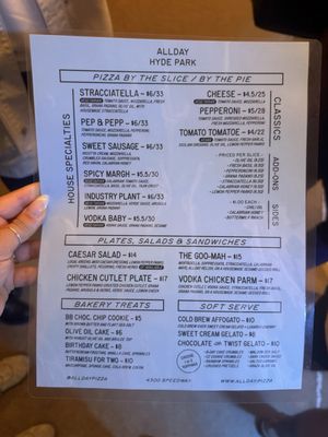 Menu photo 8 Allday Pizza Austin, TX