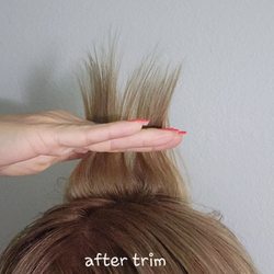 M.C. Art Salon - My hair is chopped all over.