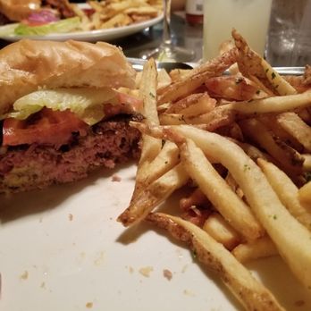 The Federal - Federal burger cooked perfectly. Tasty garlic fries. - Pubs Near Me - Durham, North Carolina