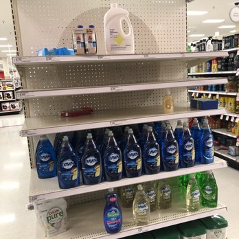 Target - Empty soap shelves with random items from other aisles. - Department Stores Near Me - West Hollywood, California Target - Empty soap shelves with random items from other aisles. - Department Stores Near Me - West Hollywood, California