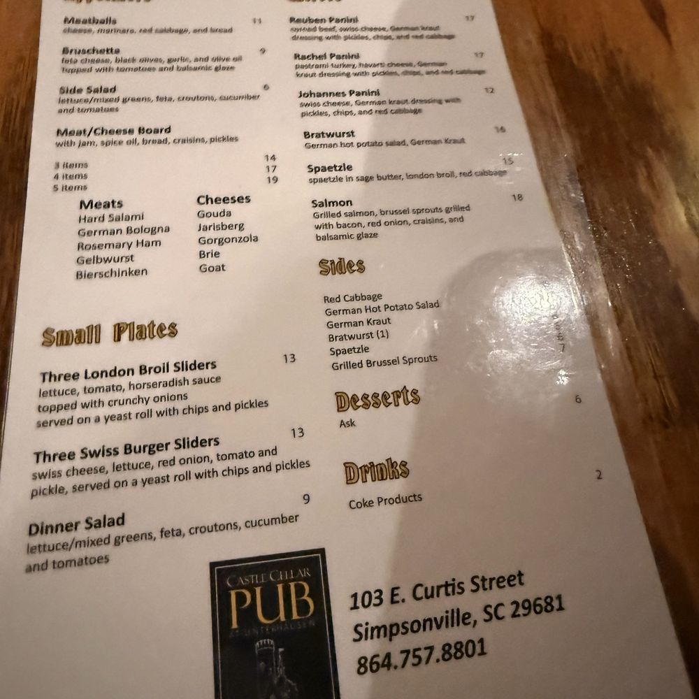 Unterhausen - Menu - Pubs Near Me - Simpsonville, South Carolina Unterhausen - Menu - Pubs Near Me - Simpsonville, South Carolina