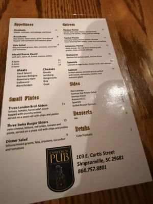 Menu photo 1 Unterhausen Simpsonville, SC