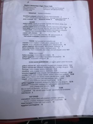 Menu photo 8 Mario's Bohemian Cafe San Francisco, CA Menu photo 8 Mario's Bohemian Cafe San Francisco, CA
