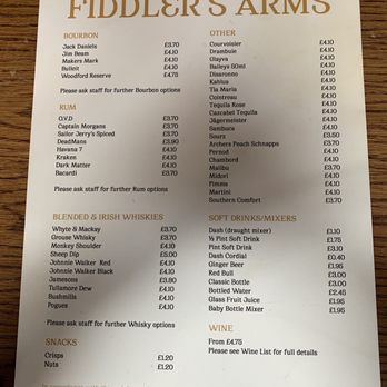 The Fiddler's Arms - Drink menu - Bars Near Me - Edinburgh, EDH The Fiddler's Arms - Drink menu - Bars Near Me - Edinburgh, EDH