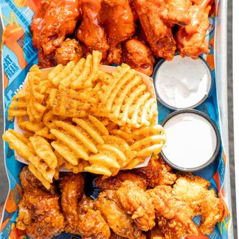 Atomic Wings Fairview Heights - Traditional, boneless, waffle fries with ranch on the side - Salad Near Me - Fairview Heights, Illinois Atomic Wings Fairview Heights - Traditional, boneless, waffle fries with ranch on the side - Salad Near Me - Fairview Heights, Illinois