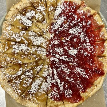 Pantera's Pizza O'Fallon - Dessert Pizza!  Pick one - Cinnamon Caramel Apple | Cherry | Chocolate Chip 
OR Choose a Half & Half Combo! - Pizza Near Me - O'Fallon, Missouri