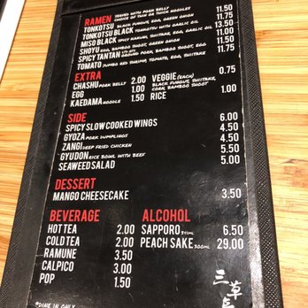 Sansotei Ramen - Menu - Ramen Near Me - Toronto, Ontario Sansotei Ramen - Menu - Ramen Near Me - Toronto, Ontario