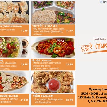 Tukure Nepali Cuisine - the menu for tukure - Himalayan/Nepalese Near Me - Everett, Massachusetts