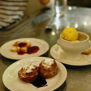 Red Cow - Lemon Meringue Bar, Chocolate Mousse Puffs, Seasonal Sorbet. - French Near Me - Seattle, Washington