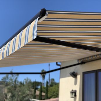 Liquid Canvas Awnings - Side view of automatic retractable awning - Awnings Near Me - Carlsbad, California Liquid Canvas Awnings - Side view of automatic retractable awning - Awnings Near Me - Carlsbad, California