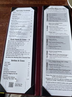 Menu photo 1 Ivar's Salmon House Seattle, WA Menu photo 1 Ivar's Salmon House Seattle, WA