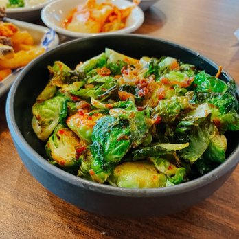 Korean Kitchen - Must have! Brussels sprouts - Korean Near Me - Wake Forest, North Carolina
