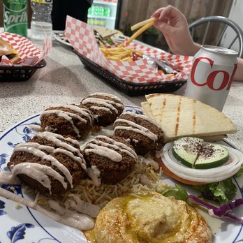 Falafel Corner - Falafel Platter and a side of fries - Mediterranean Near Me - Sacramento, California