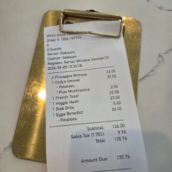 Cody's La Jolla - Final bill, not rally worth it. - Breakfast & Brunch Near Me - La Jolla, California