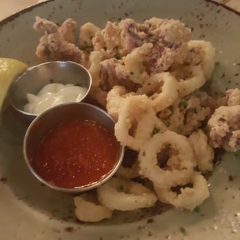 Cibo Wine Bar - Deep fried calamari! Always a classic.  Flavourful but pricey $18 - Wine Bars Near Me - Toronto, Ontario