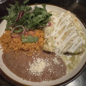Playa Mesa - Enchilada Suiza de Pollo Dinner - Mexican Near Me - Costa Mesa, California
