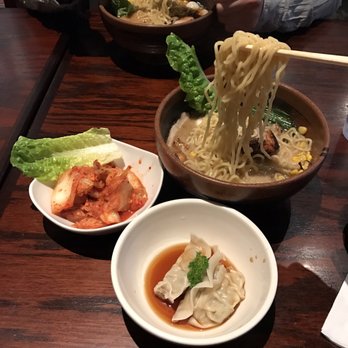 Ramen Dojo - Garlic Pork Flavor Ramen + Kimchi + Potstickers - Ramen Near Me - San Mateo, California Ramen Dojo - Garlic Pork Flavor Ramen + Kimchi + Potstickers - Ramen Near Me - San Mateo, California