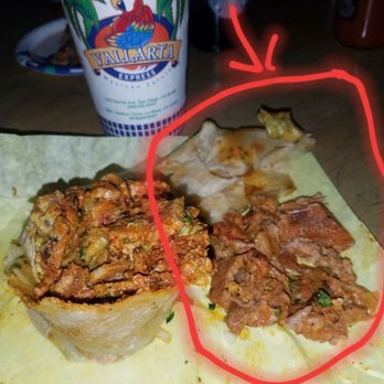 Vallarta Express - So I really like going here yet today WOW got a adobada burrito and half of it was MOSTLY FAT and GRISTLE.   it was not TASTY at all. - Mexican Near Me - La Mesa, California