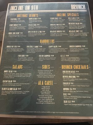 Menu photo 7 Incline on 9th Kansas City, MO