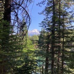 Lake Siskiyou Trail - Lake Siskiyou and Mount Shasta, view from the trail.
