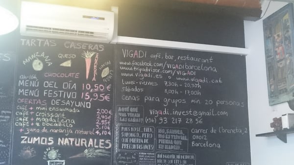 Menu photo 1 Vigadi Barcelona, B