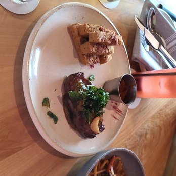 Squable - Leg of Lamb with Gulf Fra Diavolo pasta - Modern European Near Me - Houston, Texas