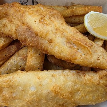 London Chippy - Fish & Chips - the cod is constantly shrinking and the chips are a mix of old and new chips! - Fish & Chips Near Me - Irvine, California