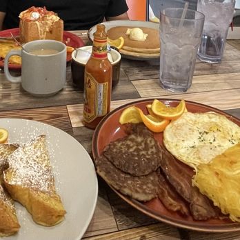 Eggscellent - I got the Fat & Fluffy French Toast with a side of hash browns - Breakfast & Brunch Near Me - Las Vegas, Nevada Eggscellent - I got the Fat & Fluffy French Toast with a side of hash browns - Breakfast & Brunch Near Me - Las Vegas, Nevada