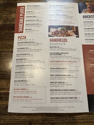 Menu photo 6 Bricktown Brewery Edmond, OK