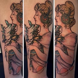 Chronic Ink - Statue tattoo by Janice.