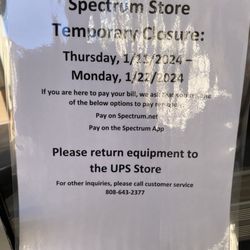 Spectrum - Spectrum closure sign.