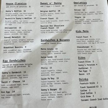 Sunny's Cafe - Menu - Breakfast & Brunch Near Me - Rancho Cucamonga, California Sunny's Cafe - Menu - Breakfast & Brunch Near Me - Rancho Cucamonga, California