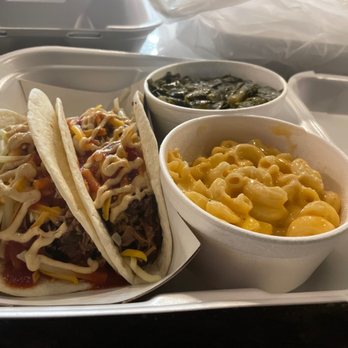 Big Dog Daddy's - Smoked Brisket tacos, collard greens and mac & cheese. - Smokehouse Near Me - Medina, Ohio Big Dog Daddy's - Smoked Brisket tacos, collard greens and mac & cheese. - Smokehouse Near Me - Medina, Ohio