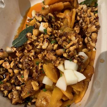 Zhug - Butternut squash, pickled apple, maple labneh, fried sage- highly recommend! I'd eat this for dessert on the regular. - Mediterranean Near Me - Cleveland Heights, Ohio Zhug - Butternut squash, pickled apple, maple labneh, fried sage- highly recommend! I'd eat this for dessert on the regular. - Mediterranean Near Me - Cleveland Heights, Ohio