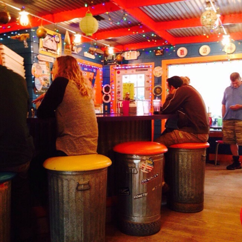 Betty's Pizza Shack - Trash can stools - Pizza Near Me - Lenox, Massachusetts