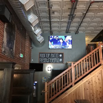 Historians Ale House - Stairs to rooftop dining - Bars Near Me - Denver, Colorado Historians Ale House - Stairs to rooftop dining - Bars Near Me - Denver, Colorado