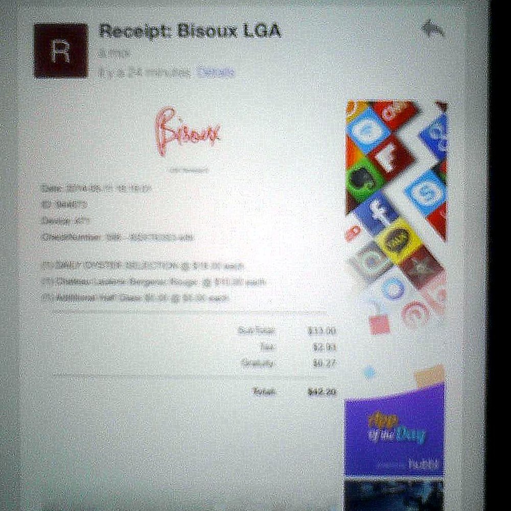 Bisoux Market - Receipt was sent to my email address -- an entirely paperless transaction! - Gelato Near Me - New York, New York Bisoux Market - Receipt was sent to my email address -- an entirely paperless transaction! - Gelato Near Me - New York, New York