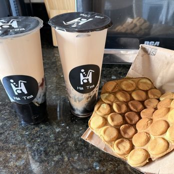Ha Tea - A2. Grass Jelly A14. Milk Tea Family Matcha Egg Puffs - Bubble Tea Near Me - San Francisco, California Ha Tea - A2. Grass Jelly A14. Milk Tea Family Matcha Egg Puffs - Bubble Tea Near Me - San Francisco, California